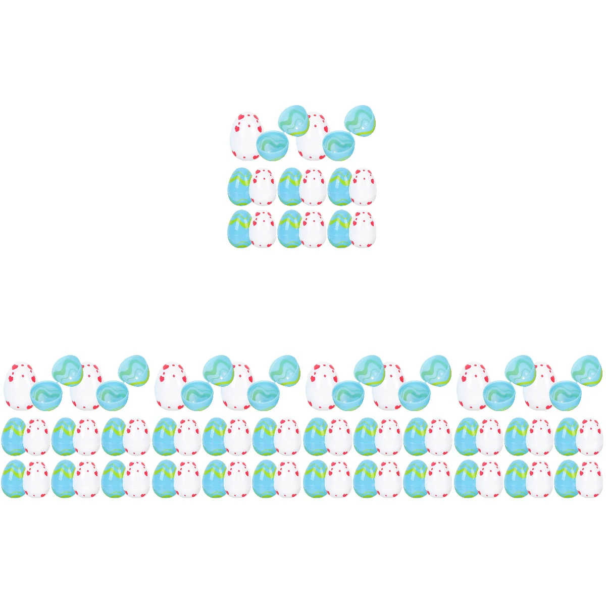 

100 Openable Eggs Fillable Eggs Decorative Eggs for