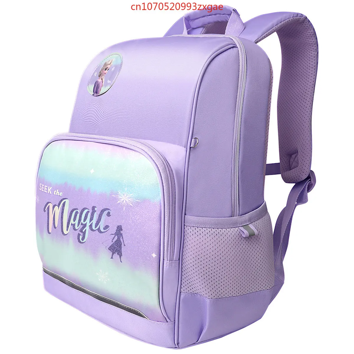 100% Genuine Disney Frozen girls' schoolbag, breathable spine protection, load reduction, large capacity Disney backpack