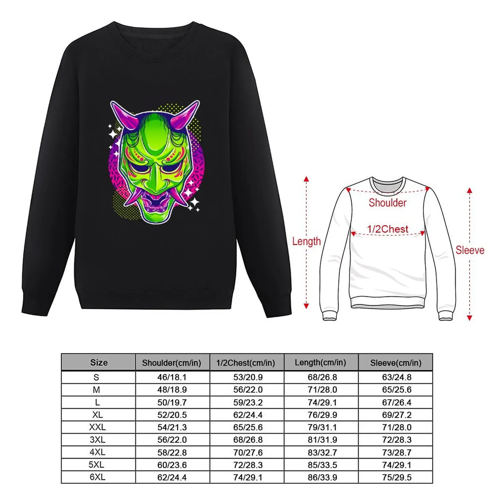 Фото Neon Noh - Hannya Pullover korean autumn clothes blouse men's sweat-shirt fashion men hooded sweatshirt for men №4