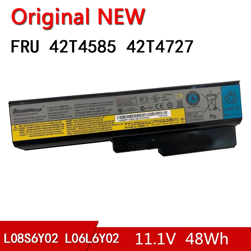 

Новый оригинальный аккумулятор L06L6Y02 L08S6Y02 L08L6C02 для Lenovo 3000 G430 G450 G530 G550 N500 Z360 B460 B550 V460 V450 G455 G555