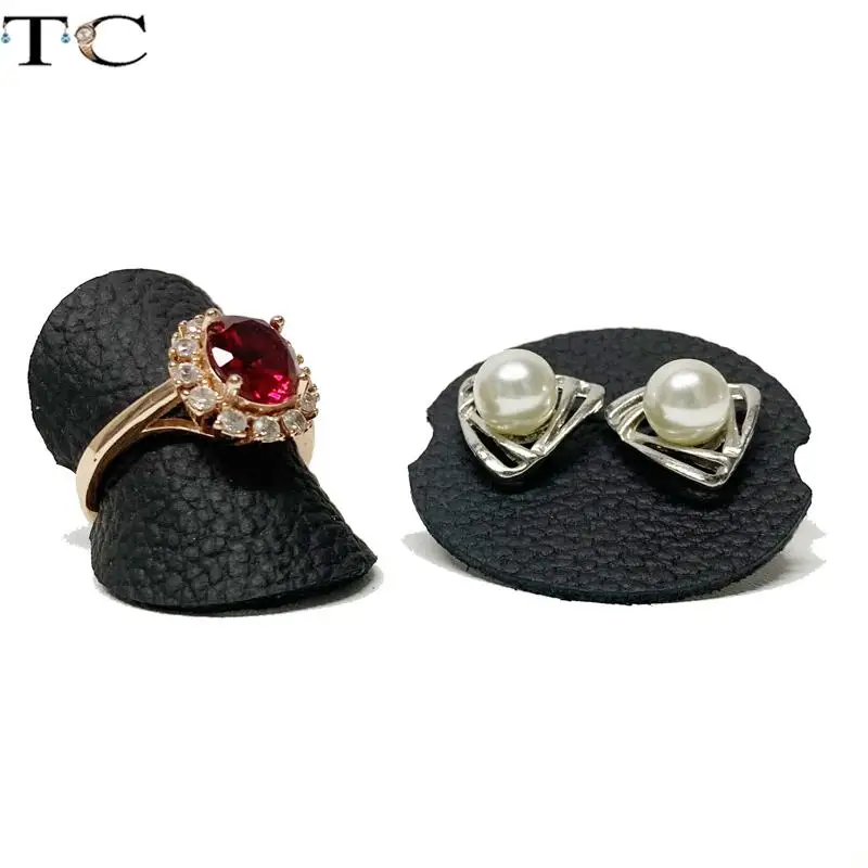 Кожаный ювелирный дисплей маленькая деталь креативное круглое кольцо реквизит