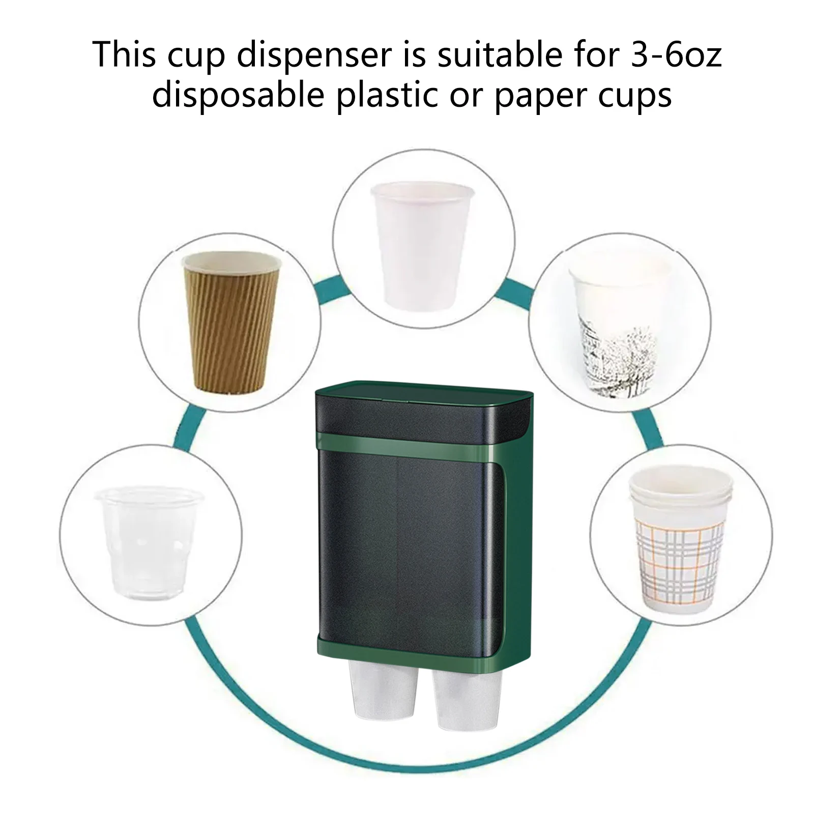 Cup Dispenser Single/double Tube Pull Type High Capacity Pla