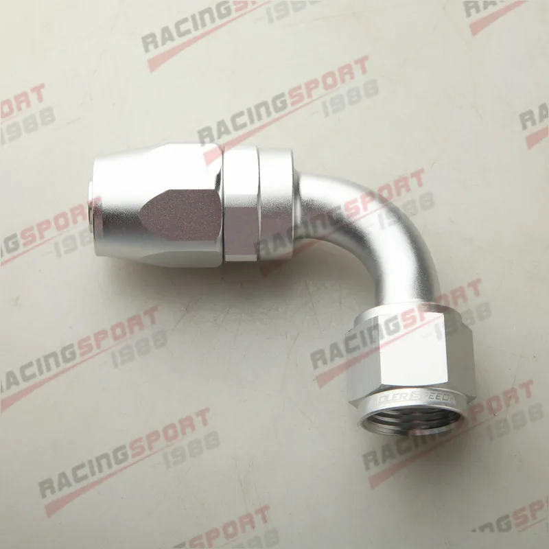 

ADLERSPEED 90 Degree 10AN AN-10 Oil Fuel Line Swivel Hose End Adaptor Fitting Silver