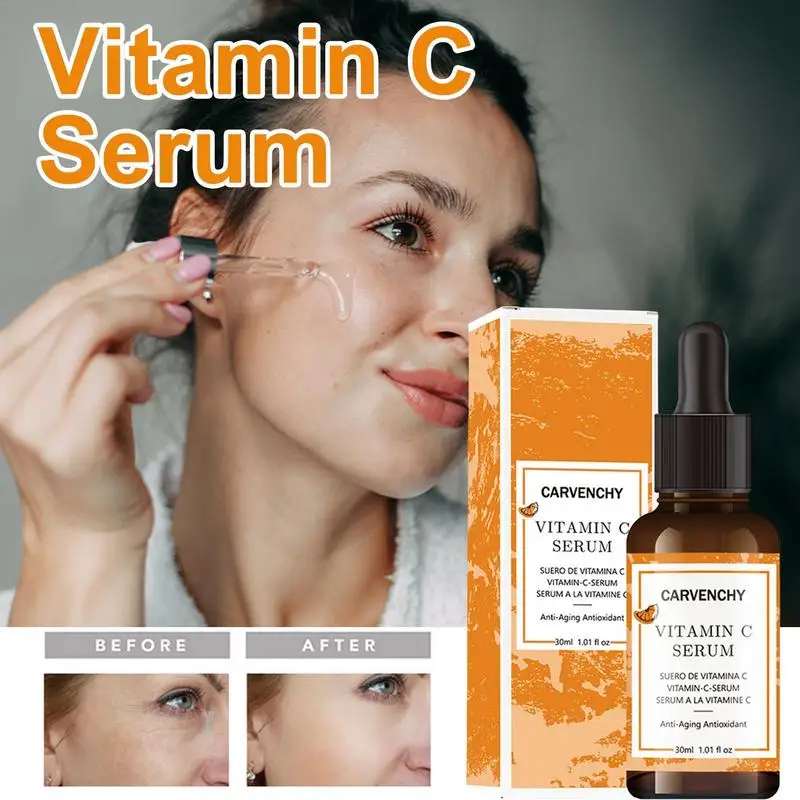 

Эссенция витамина с для кожи лица, увлажняющая, Успокаивающая, укрепляющая, Омолаживающая, нежная Сыворотка для лица для женщин и девушек, 30 мл