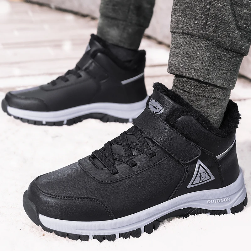 

Breathable Leather Ankle Boots Original Brand Tennis Sneakers Men Winter Hard-Wearing Shoes For Fishing Mountaineering Tennis