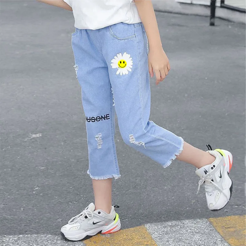 

Джинсы для девочек, хлопковый материал, модная одежда, доступны в случайном порядке 2 шт./компл. Прямая поставка