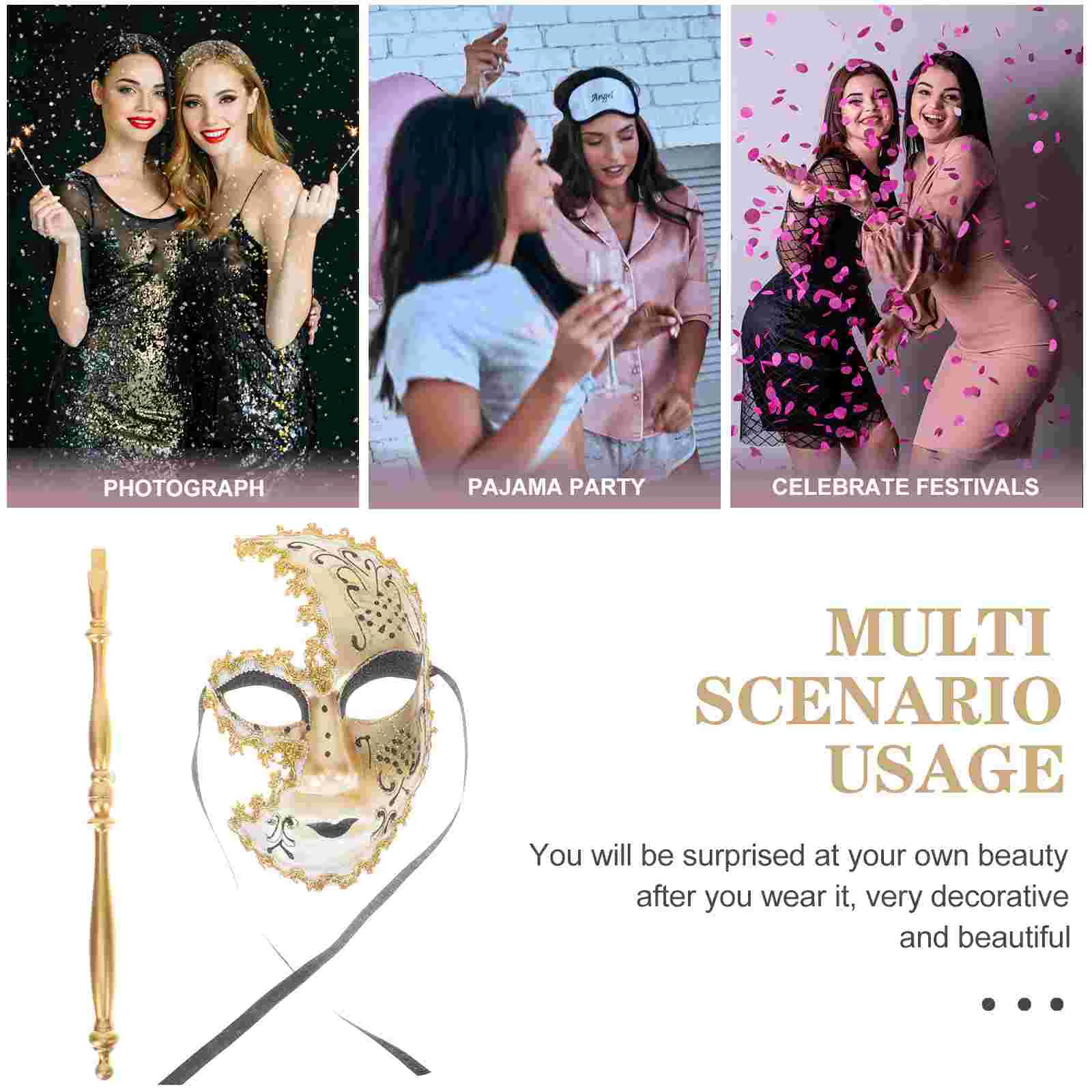 Декор Венецианская маска Косплей День рождения Маскарад Макияж для женщин