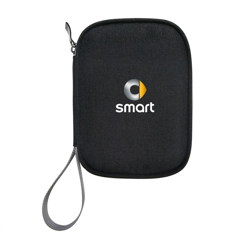 

Портативная автомобильная дорожная сумка для хранения ключей от машины, водительские права, кабель, чехол для гаджета, карты для Smart 451 brabus Smart 453 fortwo