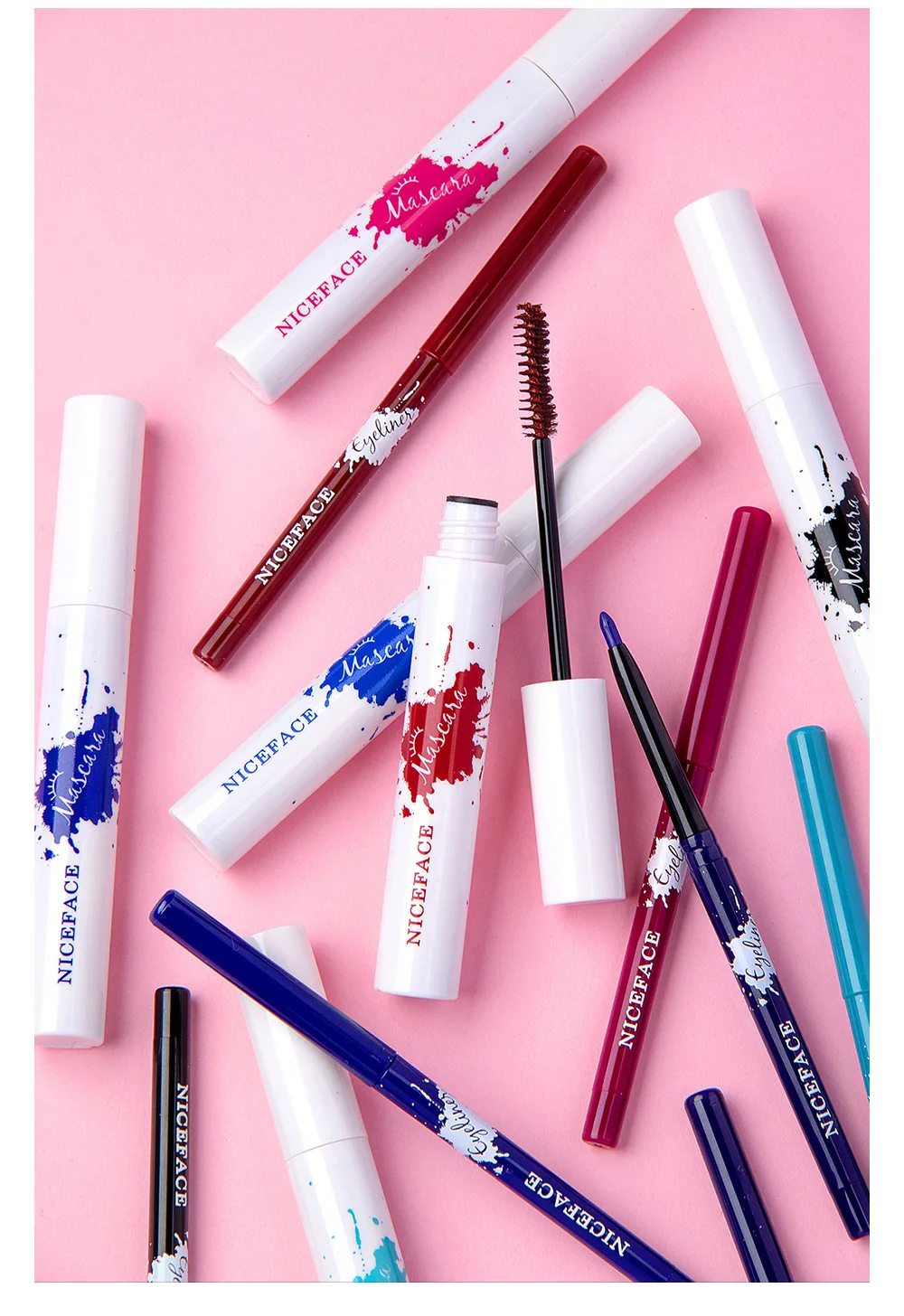 Niceface 6 цветов тушь для ресниц + красочная подводка глаз гелевый карандаш подводки