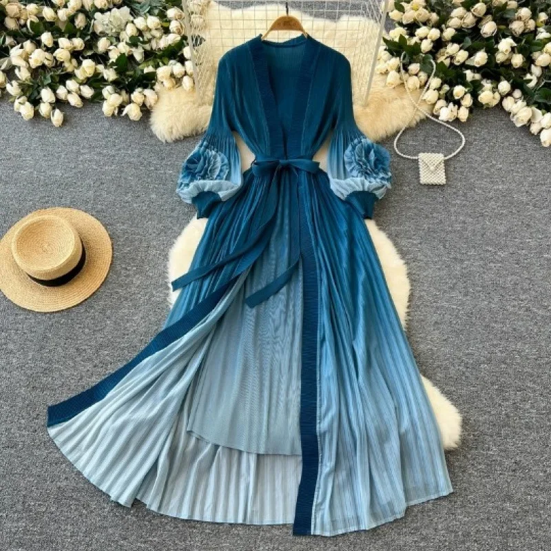 Свободное платье в европейском и американском стиле комплект из 2 предметов