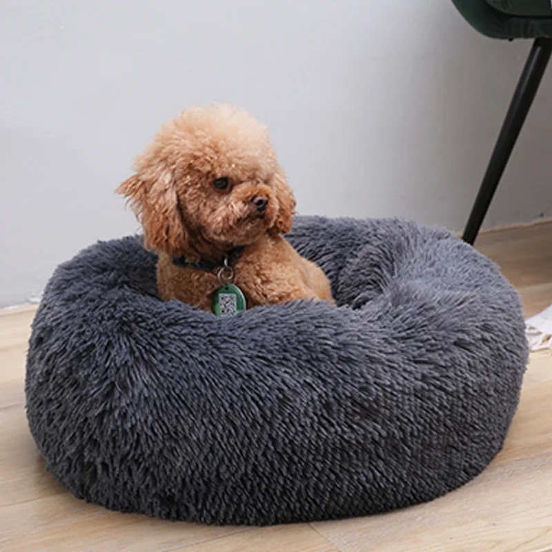 

40-70cm Cat Beds Soft Dog Bed Sofa Plush Washable Donut Bed Kennel for Large Medium Dogs Ultra Comfortable Sleeping Product