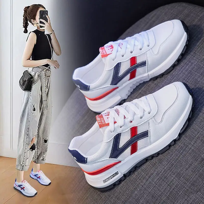 Women Sneakers 2023 Summer Fashion Womens Platform Sports Shoes Mesh Sneakers Breathable Casual Large Size 35-44 Trave Shoes