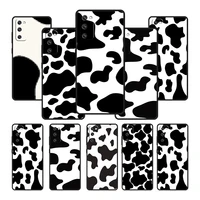 white black cow pattern cover case for samsung galaxy s20fe s20 fe s22 s21 s10 s9 s8 s7 plus lite 5g ultra soft luxury coque