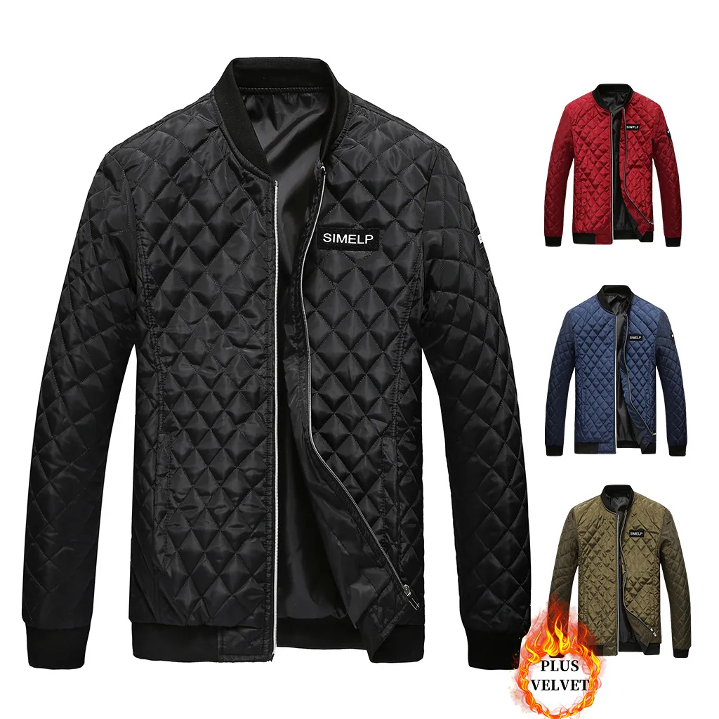 

STLLTS Fall/winter Fashion Men's Cotton-padded Jacket Warm Quilted Jacket Men's Youth Jacket Slim-fit Padded Jacket
