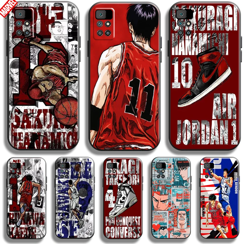 

Japan Anime SLAM DUNK For Xiaomi Redmi 10 Phone Case Redmi 10 Carcasa Funda Liquid Silicon Black Soft Silicone Cover