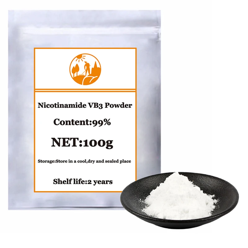

99% Nicotinamide VB3 Vitamin B3 powder, niacinamide powder whitening skin, emulsion skin care additive