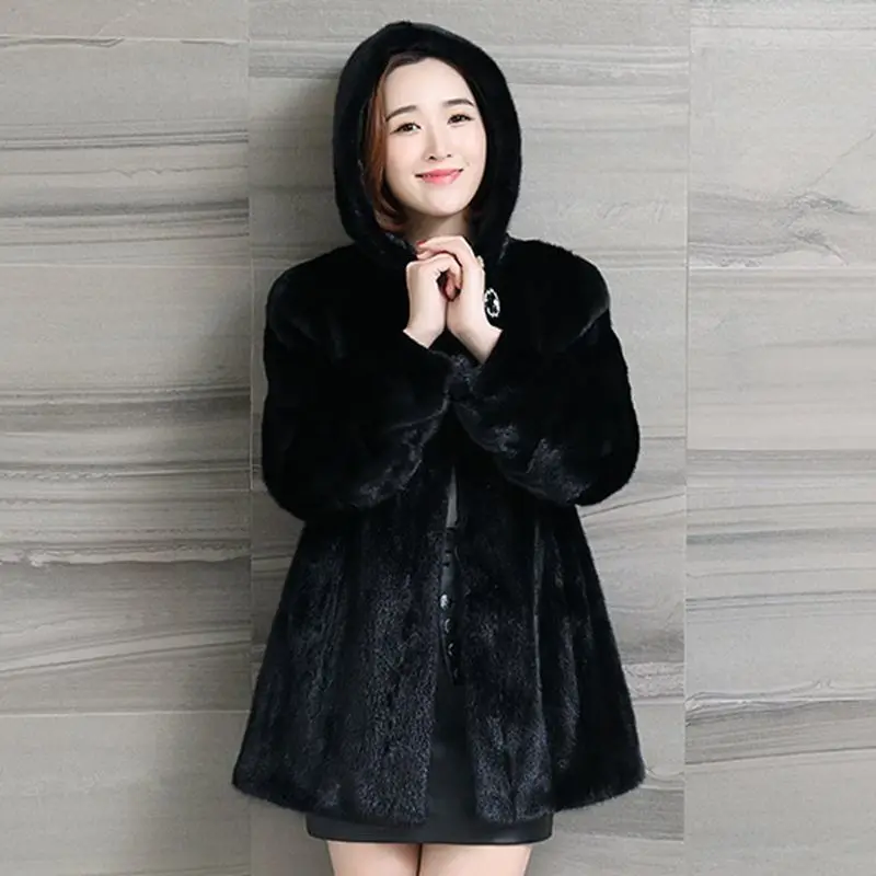 New Winter Coat for Women Faux Fur Jacket Mink Coats Warm Warm Cheap Wholesale Women's Clothing Free Shipping Thicken Keep Warm