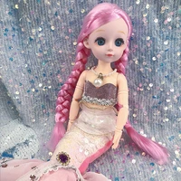 2022 16 fashion girl doll set 3d blue eyes 30cm mermaid dress up doll 13 joints movable indoor decorations childrens gift toys