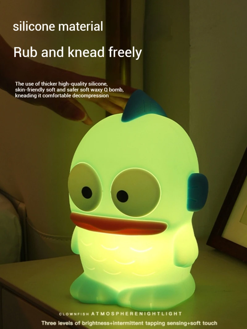 Детская Ночная лампа Hangyodon с регулируемой яркостью и голосовым управлением