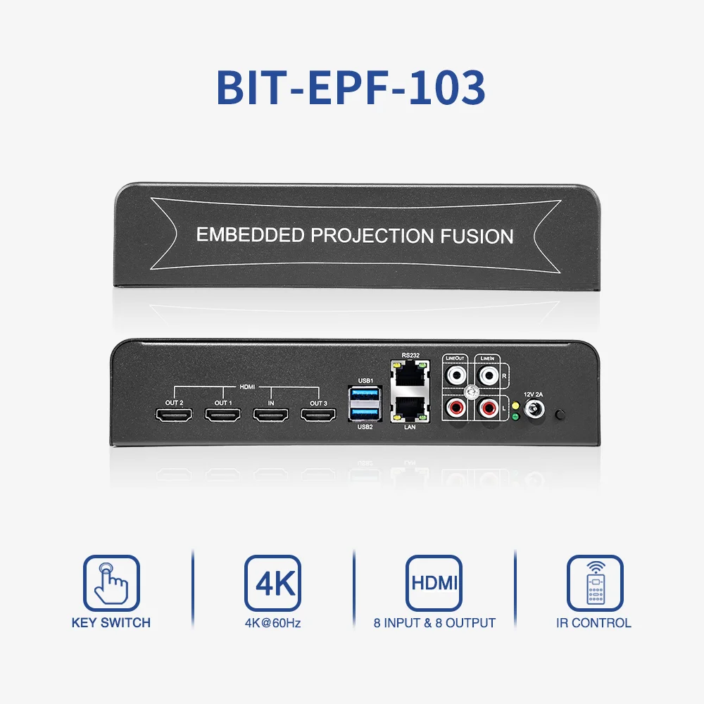 Фото Промышленный сервер BIT-EPF-103 для мультипроекционного слияния изображений 4K, 64 ГБ памяти, архитектура 1X2/1X3 №2
