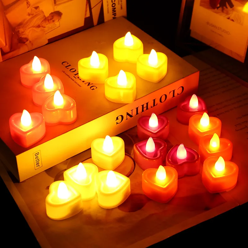 

24 Pcs LED Electric Candles With Batteries Light Flameless Velas Home Decorative Supplies Wedding Luxury Decoration