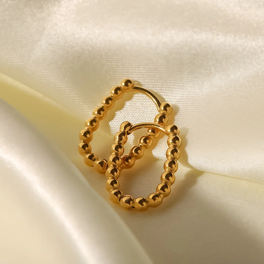 Stainless Steel PVD 18K Gold Plated Tarnish Rectangle Twist Earrings For Woman Jewelry Wholesale 2023 Trendy