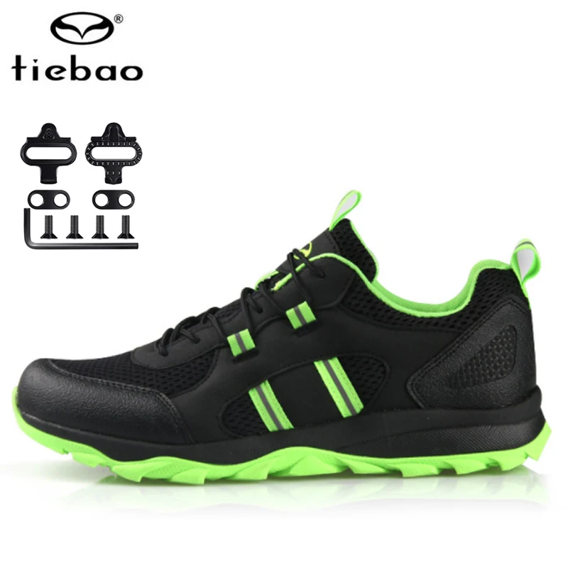 

Tiebao Leisure Cycling Shoes Men Women Self-locking Breathable Mountain Bike Sneakers SPD Cleats Mtb Riding Bicycle Shoes