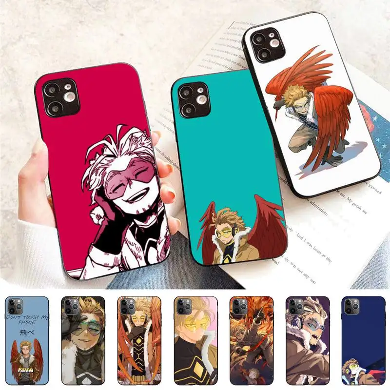 

Babaite Hawks Coat Anime My Hero Academia Phone Case for iPhone 11 12 13 Mini Pro Max 8 7 6 6S Plus X 5 S SE 2020 XR XS 10 case