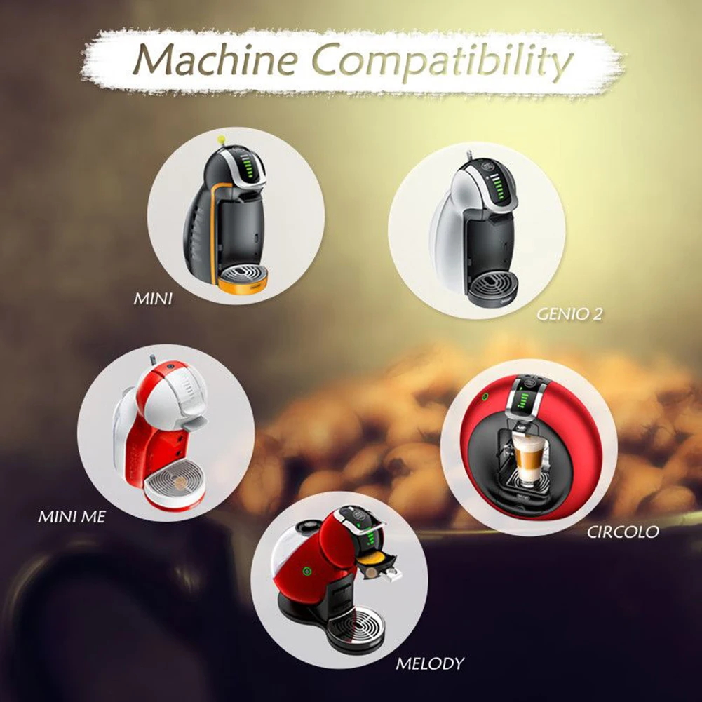 

Saving Food Grade Plastic PP + Stainless Steel Capsules Adapter Coffee Capsule Capsule Holder Coffee Pods Refillable