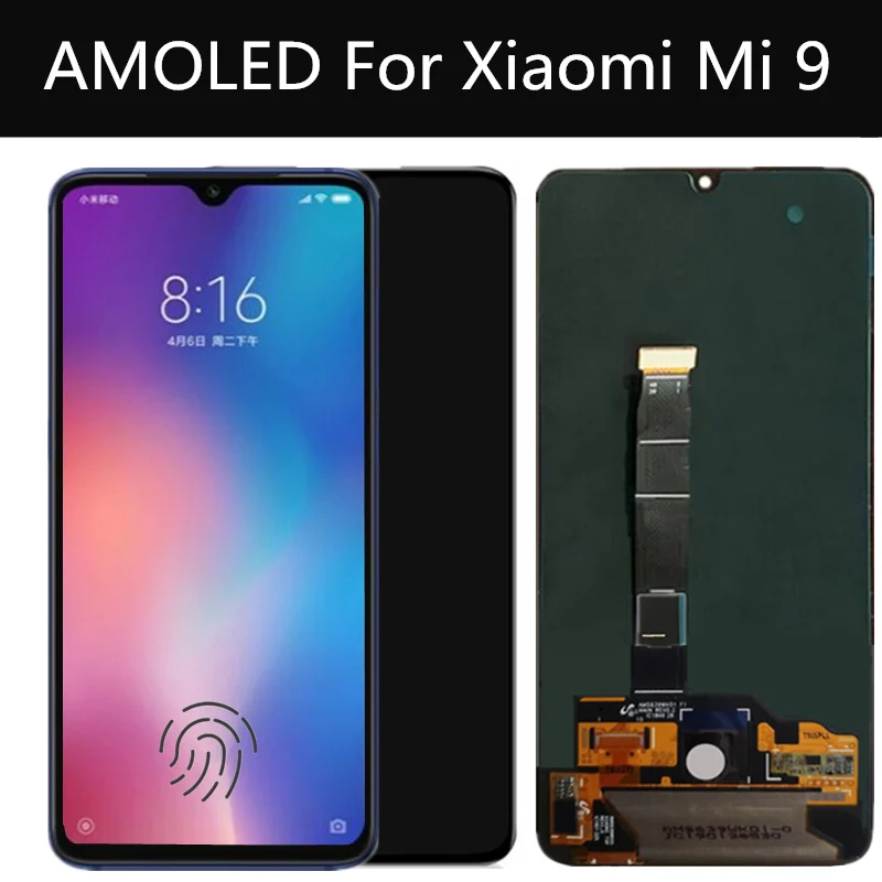 AMOLED для Xiaomi Mi 9 ЖК-дисплей преобразователь сенсорного экрана в сборе замена Mi9