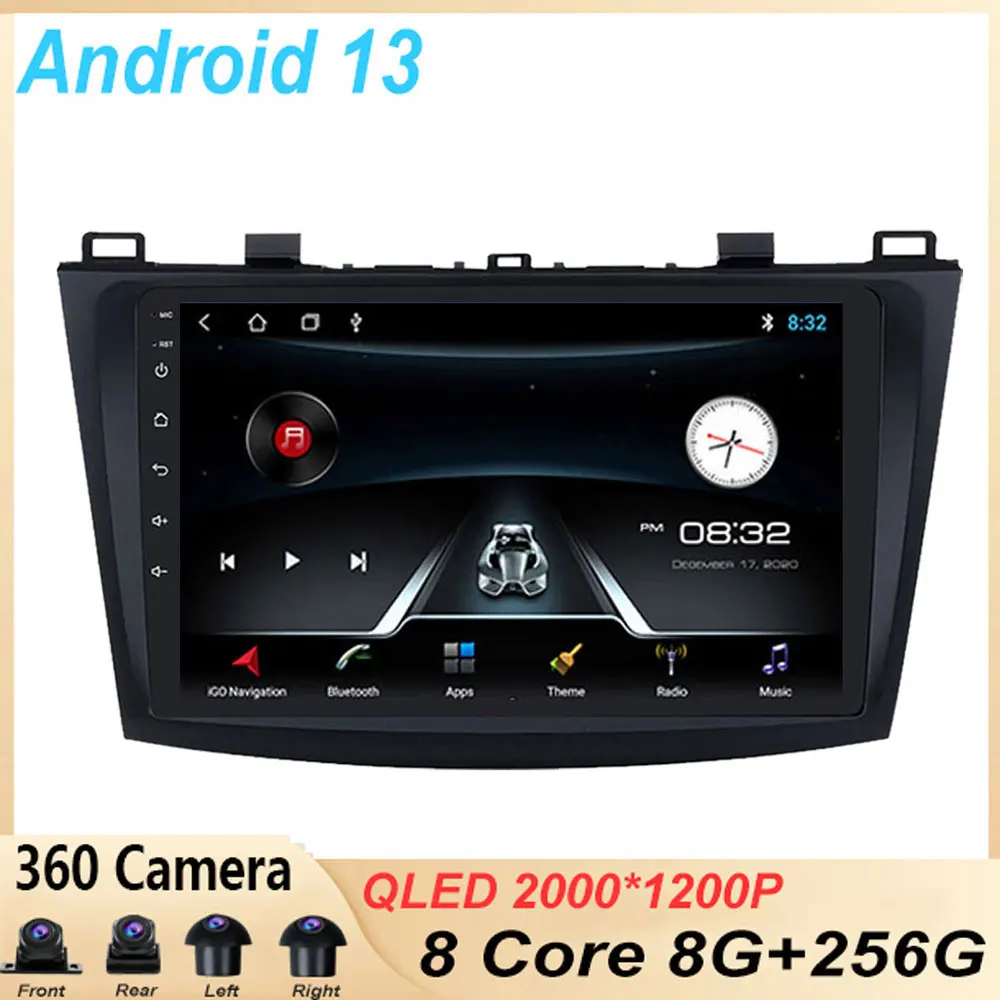 

Для Mazda 3 II для Mazda3 BL 2009 - 2013 android 13 Автомобильная магнитола мультимедийный видеоплеер Android планшет