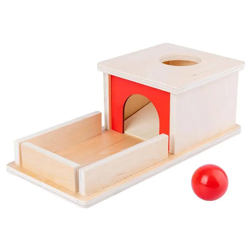 

Игрушки Монтессори для малышей, деревянная коробка для монет, коробка с шариками для объектов, коробка для постоянных игрушек для малышей, Обучающие Развивающие игрушки для малышей