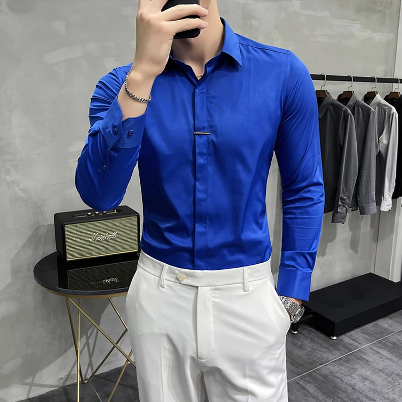 Рубашка мужская с длинным рукавом 7 цветов 7XL |