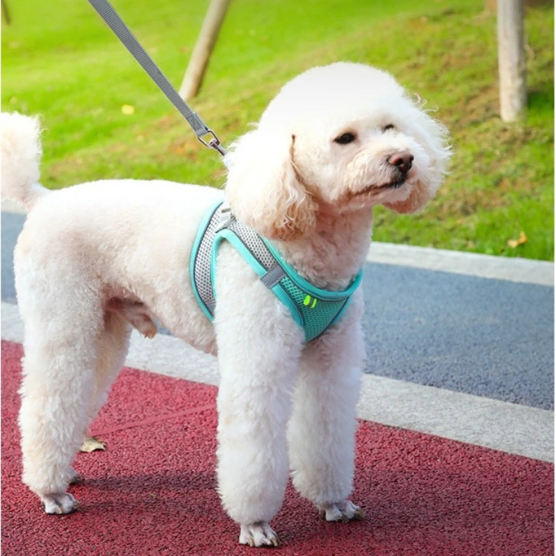 

Dog Harness Traction Leash Set No Pull Dog Vest Strap Adjustable Reflective Breathable Harness Dog Harness and Leash Set