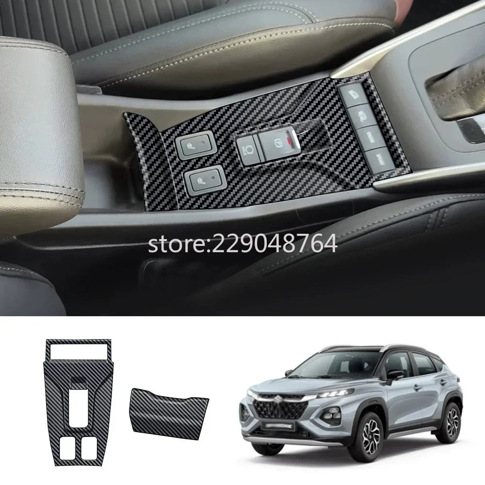 Фото Для Suzuki Fronx WDB3S WEB3S 2025 2026 ABS черная задняя крышка кондиционера, накладка приборной панели, крышка переключения передач, накладка, стиль №5