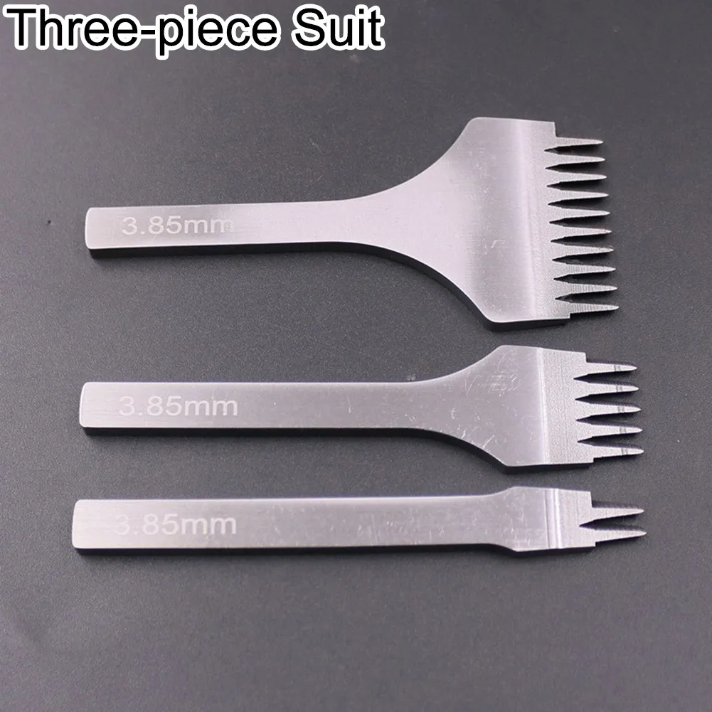 

3Pcs/Set Leather Stitching Punch Tool Chisel Leather Hole Punches Set For DIY Craft Polished Prongs Lacing Stitch 2.7/3.0/3.38mm