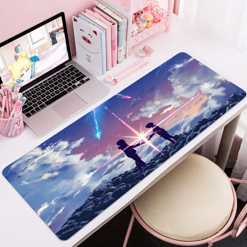 

Your Name Speed Locking Edge Large Natural Rubber Mouse Pad Waterproof Game Desk Mousepad Keyboard Mat For Warcraft Dota LOL