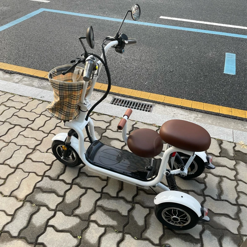 10-дюймовый 48 в 400 Вт 3-колесный Электрический велосипед для родителей детей