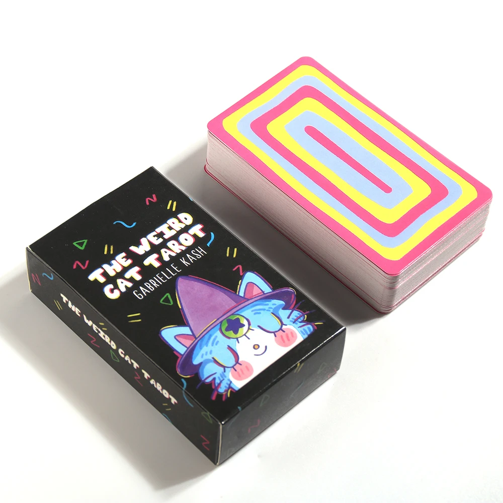 

Tarot Deck The Weird Cat Multiplayer Party Fortune Telling Board Game High Quality Prophecy Cards With E-Guide Book