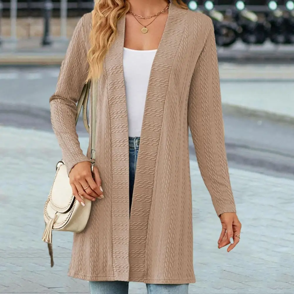 

Long Sleeve Ladies Coat Breathable Soft Women's Coats for Spring Fall Loose Fit Solid Color Long Sleeve Jackets with Twisted