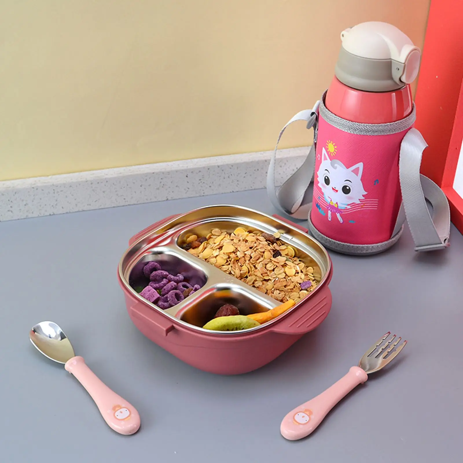 

Stainless Steel Lunch Box For Kids Food Storage Insulated Lunch Container Japanese Snack Box Breakfast Bento Box With Soup Cup