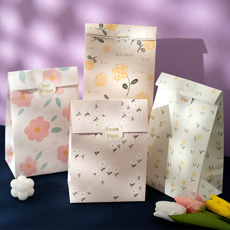 

12PCS Kraft Paper Candy Cookies Bags Weding Kid Birthday Baby Shower Xmas Party Food Packaging Bag DIY Gift Wrapping Supplies