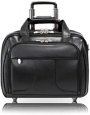

Chicago 15.6' Leather Patented Detachable Wheeled Laptop Overnight with Removable Briefcase