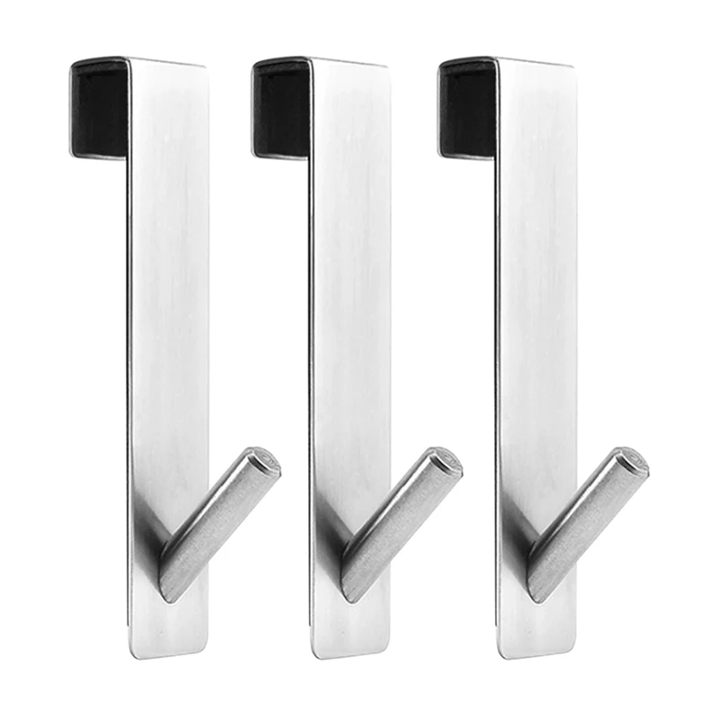 

Shower Hooks Glass Shower Screen, 3Pcs Stainless Steel Hooks for Shower Screen, Shower Hooks Without Drilling Towel Hook