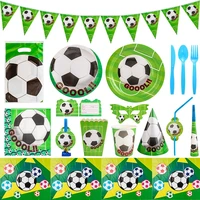 football themed disposable cutlery cups paper napkins tablecloth party birthday party supplies decorated boy party