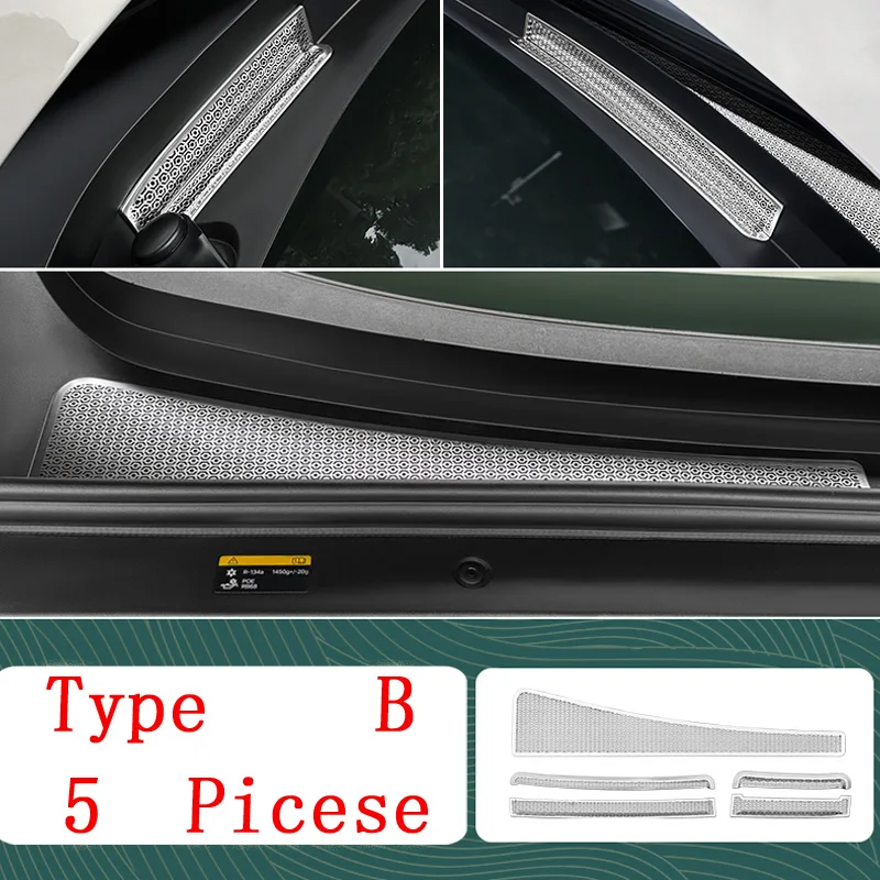 

Для Li Lixiang L6 2023 2024, автомобильная крышка из нержавеющей стали, впускная решетка, чистый воздухозаборник, защитные аксессуары