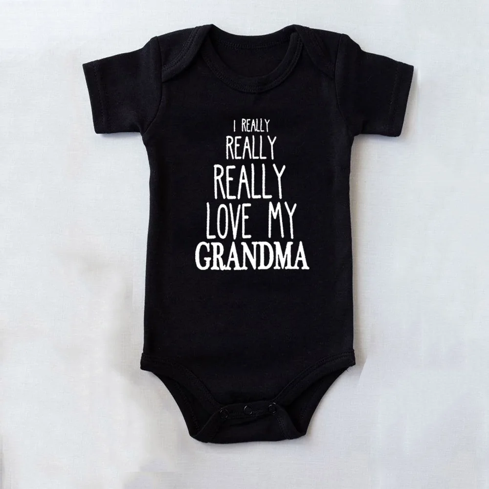 

Baby Clothes Outfits I Love My Grandpa/Grandma 0-24M Summer Newborn Infant Baby Boy Girl Clothes Short Sleeve Casual Jumpsuit