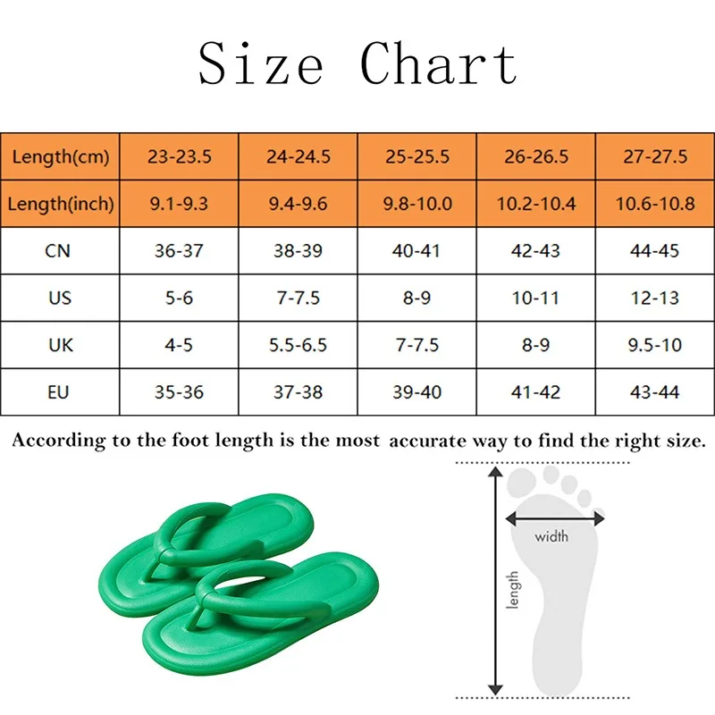 Flip Flops Summer Casual Thong Slippers Outdoor Beach Sandals Eva Flat Platform Comfy Shoes Women Couple Thick Soled