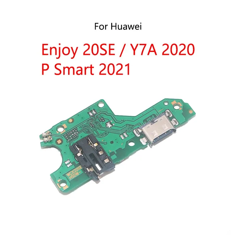 

30 шт. для Huawei Enjoy 20SE / Y7A 2020 / P Smart 2021 USB док-станция для зарядки, разъем, гибкий кабель, модуль зарядной платы