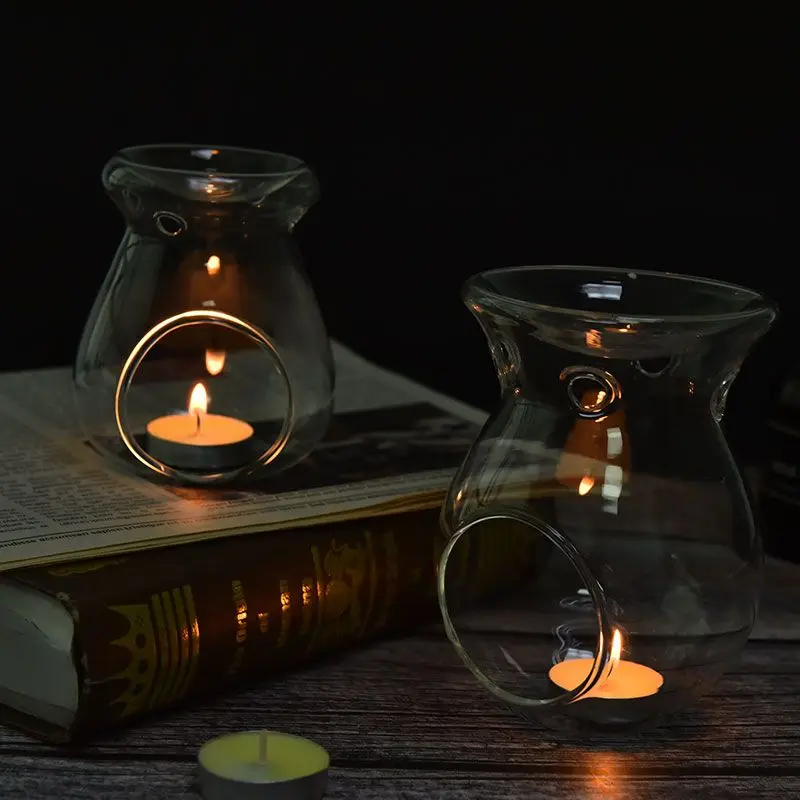 

2022 стеклянная нагревательная свеча в скандинавском стиле, домашний декор, устойчивая к воздействию масляной печи, подсвечник, ваза, романтическое свадебное украшение